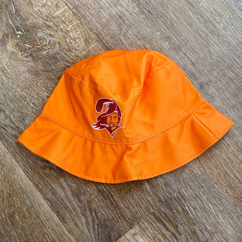 Tampa Bay Buccaneers Orange Bucket Hat with Logo